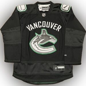 Vancouver Canucks Black Ice Reebok NHL Hockey Jersey Size S